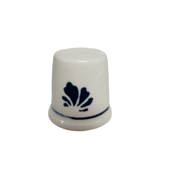 Vintage Delft Blue Porcelain Thimble Windmill Holland Farmhouse Country Dutch - Picture 15 of 16